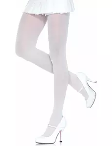 Vita ogenomskinliga strumpbyxor dam plus size