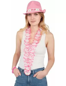 Rosa blomsterhalsband EVJF