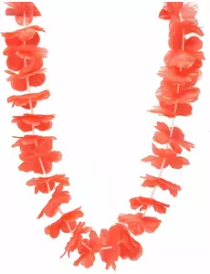 Rött hawaiianskt halsband