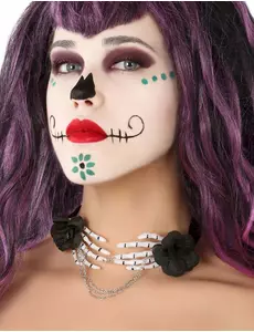 Halsband med skelett händer dia de los muertos vuxen