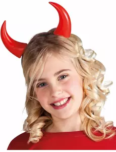 Röda horn för barn till Halloween