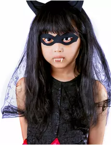 Vampyrtänder barn och vuxen Halloween
