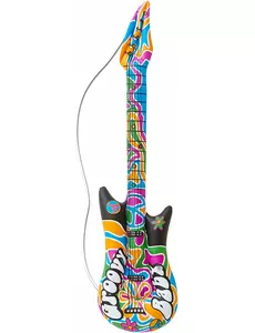 Uppblåsbar hippiegitarr 105 cm