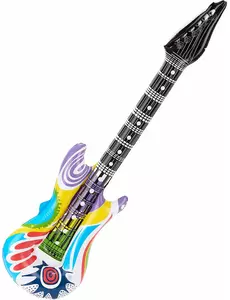 Randig uppblåsbar rockgitarr vuxen