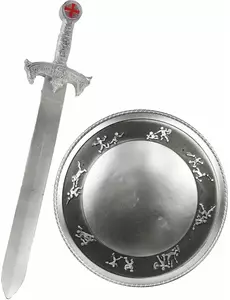 Gladiatorset med svärd och sköld barn i plast