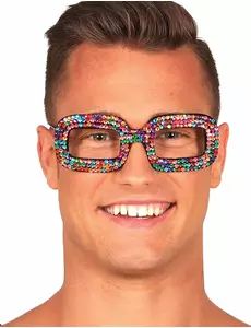 Flerfärgade popglasögon vuxen