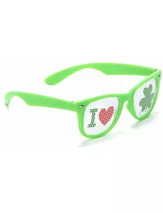 Gröna plastglasögon Saint-Patrick vuxen