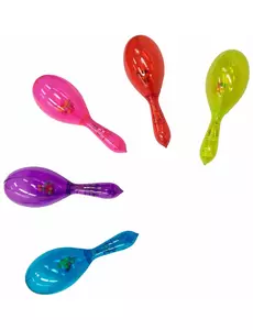 Lysande färgglad maracas 16.5 cm