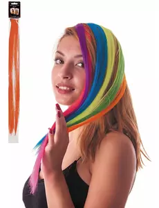Orange hårslinga med clips