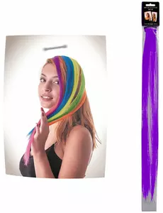 Lila hårslinga med clips