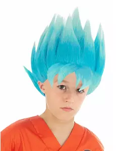 Blå peruk Goku Saiyan Super Dragon Ball™ barn
