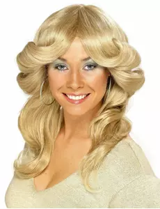 Blond peruk 70-tal dam