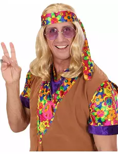 Blond hippieperuk vuxen