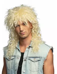 Blond rocksångarperuk vuxen