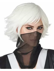 Kort vit cosplayperuk vuxen