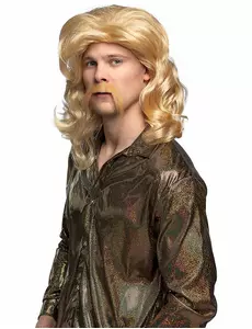 Blond peruk och mustasch herr