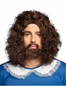 Peruk och mustasch musketör herr