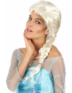 Blond peruk dam med fläta