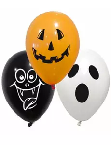 10 Spooky Halloween-latexballonger 28 cm