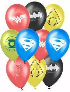 10 latexballonger Justice League™ 25 x 32 cm