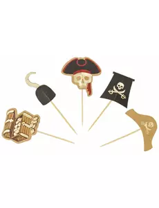 10 dubbelsidiga piratstickor 9 cm