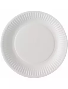 100 små vita papperstallrikar 18 cm