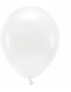 100 pastellvita latexballonger 26 cm