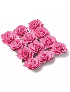 12 fuchsiarosa rosor att fästa