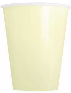 14 elfenbensfärgade pappmuggar 266 ml