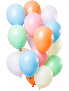 15 pastellfärgade latexballonger 33 cm