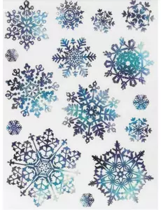 15 fönsterdekorationer snöflingor 27 x 20 cm