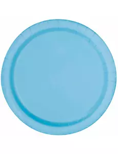 16 pastellblå papptallrikar 22 cm