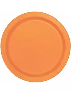 16 stora orange papperstallrikar 22 cm