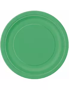 16 stora papperstallrikar smaragdgröna 22 cm