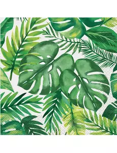 16 Palm Tropical Luau-pappersservetter 33 x 33 cm