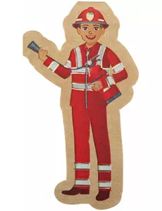 16 kraftservetter brandman röd och guld 32 x 17 cm