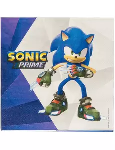 16 Sonic Prime-servetter 33x33 cm