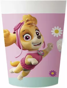 2 Återanvändbara plastmuggar Pat'Patrouille™ rosa 230 ml