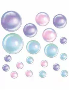 20 skimrande bubbeldekorationer 10 till 30 cm