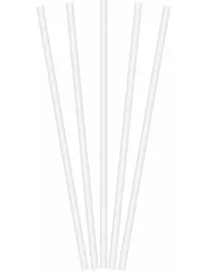 20 vita papperssugrör 19,5 cm