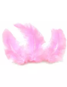 20 rosa dekorationsfjädrar 5,5 cm