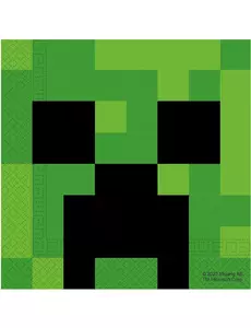 20 Minecraft™ pappersservetter 33 x 33 cm