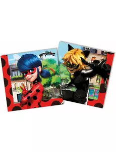 20 pappersservetter Miraculous Ladybug™ 33 x 33 cm