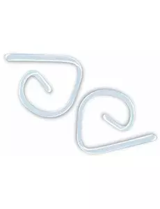 24 Genomskinliga plastduksklämmor 5 x 5 cm