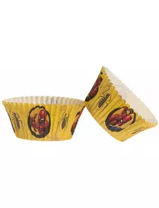 25 Spiderman™ cupcakeformar i papper 5 x 3 cm