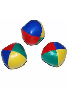 3 färgade jongleringsbollar 6 cm