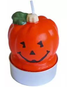 3 värmeljus med pumpor Halloween