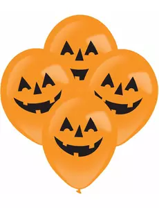 4 LED-ballonger pumpa Halloween 27,5 cm