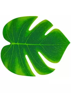 4 gröna tropiska blad 21 x 18 cm