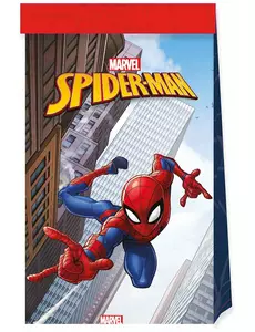 4 Spiderman Fighter™ papperspåsar 22 x 13 cm